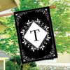 Briarwood Lane Double Sided House Flag 40x28 For Outdoor Black and White Monogram T House Flag - 4 of 4