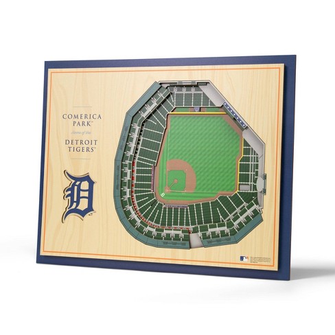 ArtPrize 2022 Detroit Tigers- Tiger Stadium- Maple Laser-Cut popular and Engraved Stadium