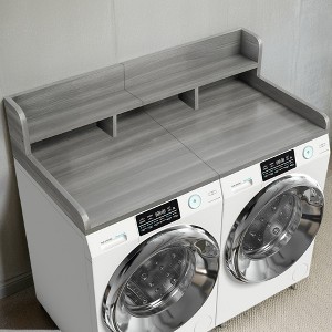 FONTOI 54"x27.5" Washer Dryer Countertop Laundry Organizer with Non-slip Pads Double Layer Storage for Laundry Room Bathroom, Gray, 27.5"*12"*54" - 1 of 4