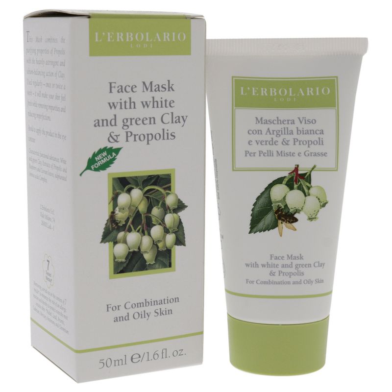 Face Mask With White and Green Clay by LErbolario for Unisex - 1.6 oz Mask, 4 of 8