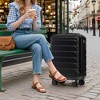 Whisen 14"/20" 2-Size Travel Luggage, ABS Hard Shell Spinner Wheel Luggage, 14" Cosmetic Case with Combination Lock - 2 of 4