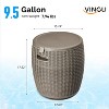 VINGLI 9.5 Gallon Outdoor Deck Box, Waterproof Outdoor Storage Box with Removable Lid, Small Storage Bin Container for Patio and Poolside - 4 of 4
