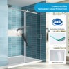 CIPACHO Adjustable Frameless Shower Door: Premium Steel, Leak-Proof, 48-72 Inch - 3 of 4