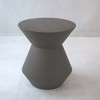 NicBex Modern Terrazzo-Style Outdoor Side Table, Multi-Use Patio End Table & Garden Stool, Hourglass-inspired Geometric Design Garden Conner Table - 4 of 4