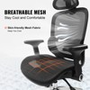 VEVOR Mesh Office Chair, Adjustable High Back Desk Chair with Mesh Seat, Angle and Height Adjustable Home Office Chair with Lumbar and Head Support - 3 of 4