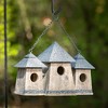10.25"H Sullivans Wood Triple Birdhouse Condo, Gray - 3 of 4