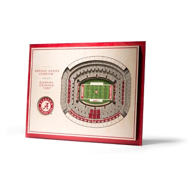 NCAA Alabama Crimson Tide 5-Layer StadiumViews 3D Wall Art