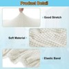 Unique Bargains Washable Stretch Soft Dining Chair Cushion Covers 4 Pcs - 3 of 4