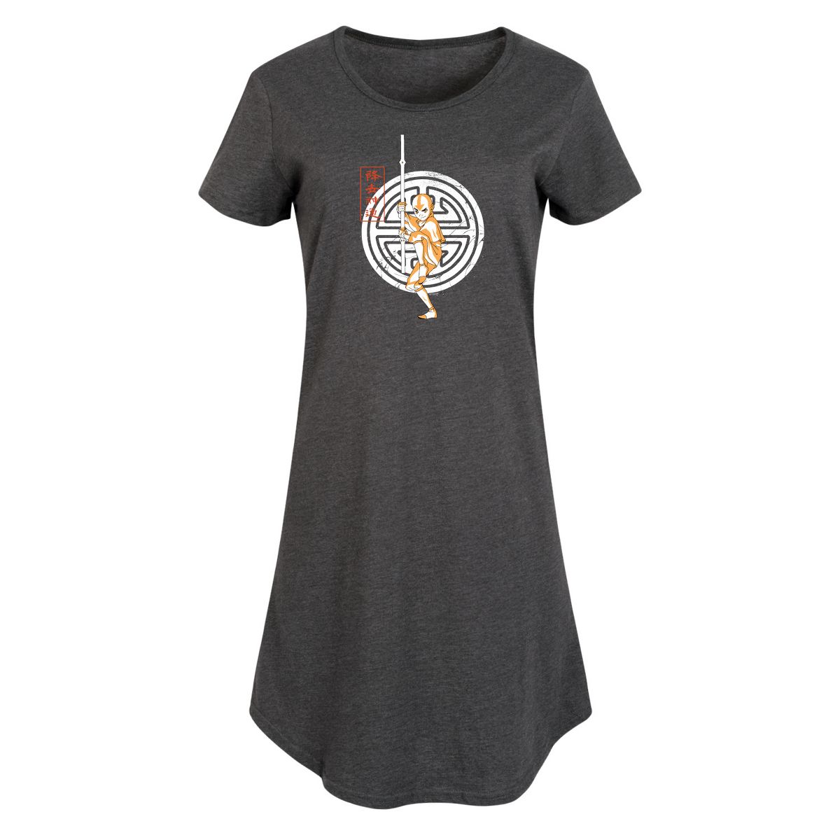 Women's - Avatar - The Last Airbender - Aang Crest Graphic T-shirt Dress - thumbnail 7