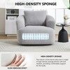 KWPZQEB 360° Swivel Armchair, Round Accent Chairs with Pillow, Modern Lounge Chair, High-Resilience Sponge Chair for Living Room, Bedroom, No Assembly - 3 of 4