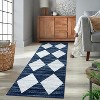 Whashable Runner Rugs for Hallway Runner Washable Kitchen Rugs Non Slip Modern Checkered Carpet Farmhouse Soft Contemporary Low Pile Carpet - 3 of 4
