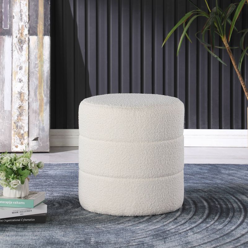 Round Upholstered Ottoman - HomePop, 6 of 8