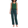 Lands' End Women's Brushed Cozy Waffle Jersey 3 Piece Pajama Set - Tank Top Pant and Robe - 4 of 4