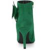 Allegra K Women's Pointy Toe Bow Decor Zip-Up Stiletto Heels Ankle Boots - 3 of 4