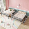 Grungis Full Over Full Loft Bed with 2 Drawers and Guardrails,Bunk Bed with Ladder Can Divided Into 2 Full Bed,Loft and Bunk Bed for Bedroom - 4 of 4