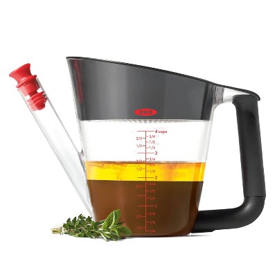 OXO 4 Cup Plastic Fat Separator Gray