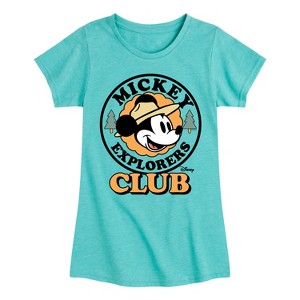 Girls' - Disney - Little Explorers Club Fitted Short Sleeve Graphic T-Shirt - 1 of 4