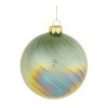 Iridescent Swirled Glass Ornament (Set of 6) - 3 of 4