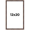PosterPalooza | 12x20 Thin Bamboo Picture Frame, UV Acrylic, 2 Finishes - Gold and Brown - 2 of 4