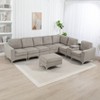 Aortzio 129.14"W Upholstered Sectional Sofa,Storage Couch,With USB Charging Station - 2 of 4