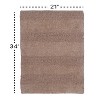 Knightsbridge Stylish Comfortable Traditional New Tile Design 2 PC Cotton Bath Rug Set 20" X 30" & 24" X 40" Natural - 3 of 4