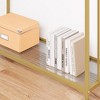 Jojoka Console Table, Sofa Tables Narrow Entryway Table with Glass Shelf and Metal Frame - 2 of 4
