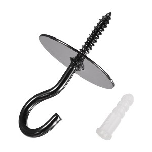 Unique Bargains Iron Wall-Mounted Ceiling Hooks for Hanging Chandeliers Plant - 1 of 4