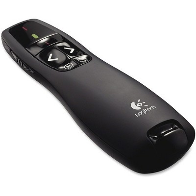 Logitech R400 Wireless Presenter - Laser - Wireless - 49.21 ft - Radio Frequency - 2.40 GHz - Black - 1 - USB - 2