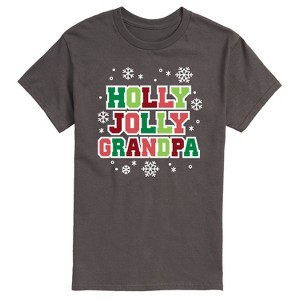 Men's - Instant Message - Holly Jolly Grandpa Short Sleeve Graphic T-Shirt - 1 of 4