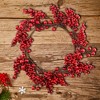 AuldHome Design Greenery Candle Wreaths, 2pk; Holiday Seasonal and Wedding Decor Candle Rings - 2 of 4