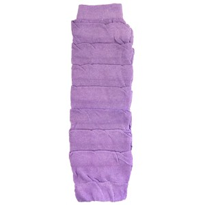 Wrapables Colorful Baby & Toddler Leg Warmers 2, Striped Ruching Lavender - 1 of 3