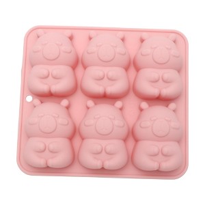 Unique Bargains Candy Moulds 6-Cavity Capybara Candy Mould Hand Wash 5.98"x5.39"x1.14" 1 Pc - 1 of 4