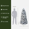 LuxenHome 6Ft Pre-Lit Full Snowy Branches Artificial Pine Christmas Tree with Pinecones and Stand Green - 4 of 4