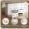 GALAXHERO 51.97'' Wide 6-Drawer Chest with Metal Handles, TV Stand for 60 Inch TV, Farmhouse Wood Dresser,Storage Unit for Bedroom & Hallway - 3 of 4