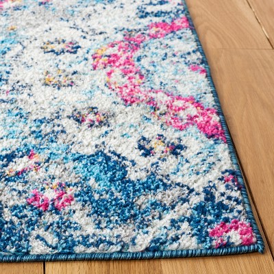 Blue Paisley 8' x 10' Stain-Resistant Synthetic Area Rug