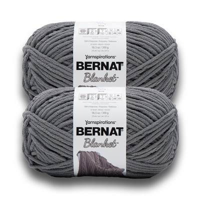 Bernat Blanket Big Ball Yarn 24 Pack-Dark Gray