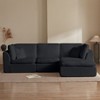 KWPZQEB 110" Modular Sectional Sofa Couches, L-Shape Couch 3 Seat Modular Sofa with Pillows & Ottoman, Comfy Sectional Sofa for Living Room - 2 of 4