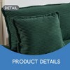 Corduroy Deep Seat Sofa Sleeper Couch Loveseat with 23-Inch Seat Depth and Pillows - Leovsnove - 4 of 4