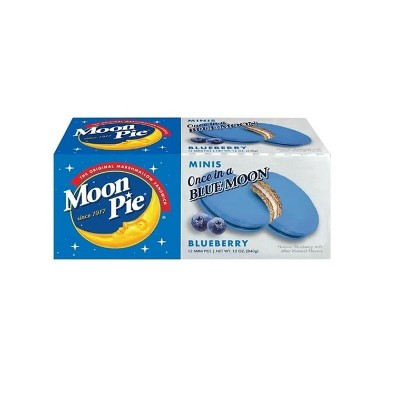 Moon Pie Mini Blueberry Marshmallow Sandwiches, 12 Oz, Pack of 4