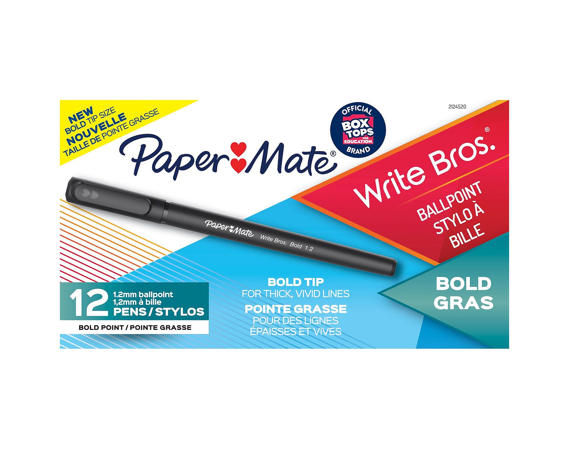 Paper Mate Write Bros. Ballpoint Pen Bold Point Black Ink Dozen (2124520)