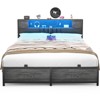 Aheaplus Bed Frame with LED Light and Charging Station - 4 of 4