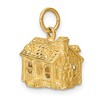 Black Bow Jewelry 14k Yellow Gold 3D House Pendant - 4 of 4
