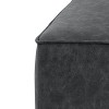 Okak Modern Comfortable Square Ottoman Bench Side Table Soft Upholstered Footrest Stool for Living Room, Hallway, Bedroom, Entryway, Black - 4 of 4