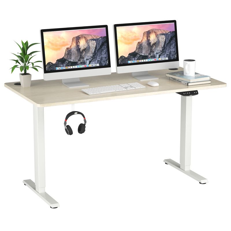 Costway Electric Adjustable Standing  Desk Stand Up Workstation Dual Motor w/ Controller, 1 of 11