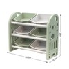 FONTOI Kids Toy Storage Organizer with 6 Bins, Multi-functional Storage Cabinet with Shelf&Bins for Playroom, Bedroom, Green, 11.81"*27.56"*30.31" - 3 of 4