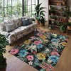 Area Rugs: Washable Non-Slip Colorful Botanical Tropical Plants Vintage Carpet, Soft Stain Resistant Rugs for Living Room, Bedroom, Home - 2 of 2
