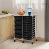 Yaheetech Drawers Rolling Storage Cart Mobile Storage Bin Trolley - image 2 of 4