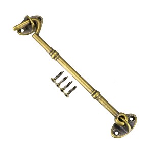 Unique Bargains Brass Cabin Eye Latch Gate Door Swivel Hook with Mounting Screw - 1 of 4