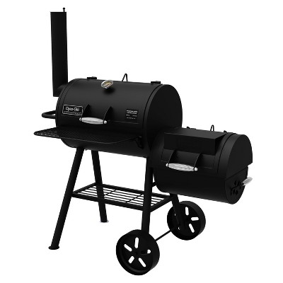 Dyna Glo Charcoal Barrel and Offset Smoker - DGSS730CBO - Black