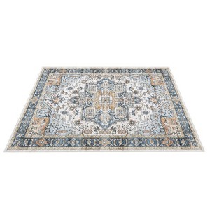COZONY Vintage Washable Area Rug, Non-Slip Low Pile Boho Carpet for Living Room and Bedroom - 1 of 4